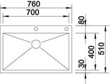 BLANCO ZEROX 700-IF/A Схема с размерами вид сверху
