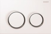 Смывная клавиша для унитаза Geberit Omega20 двойной смыв, белый, хром глянец 115.085.KJ.1