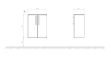 Шкаф подвесной, Verona Lusso, 760x600, средний, 2 двери LS404