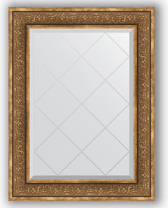 Зеркало Evoform Exclusive-G 690x910 с гравировкой, в багетной раме 101мм, вензель бронзовый BY 4120