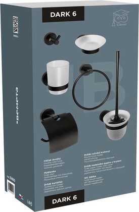 Комплект аксессуаров Bemeta Dark, 6 предметов, чёрный матовый 204600