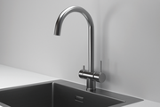 Смеситель кухонный Granula Kitchen Space KS-7104, с подключением к фильтру для питьевой воды, Сталь сатин 7104, СТАЛЬ САТИН