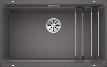 Кухонная мойка Blanco Etagon 700-U, отводная арматура, тёмная скала 525168