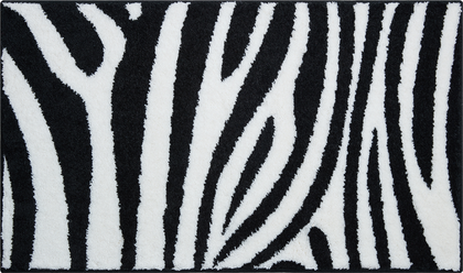 Коврик для ванной Grund Zebra, 60x100см, полиакрил, черно-белый 2761.16.014