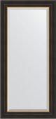 Зеркало Evoform Definite 540x1140 в багетной раме 71мм, чёрное дерево с золотом BY 3927