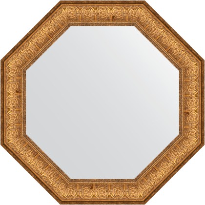 Зеркало Evoform Octagon 580x580 в багетной раме 73мм, медный эльдорадо BY 7324