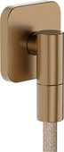 Шланговое подсоединение Hansgrohe FixFit Fine Q, с клапаном обратного тока, шлифованная бронза 28884140