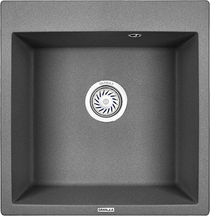 Кухонная мойка Granula 5102, 510x520, накладная, кварц, Графит 5102, ГРАФИТ