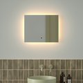 Зеркало с фацетом Defesto Glow 50x40, LED подсветка, ИК-выключатель, тёплый белый свет DF 2511RH