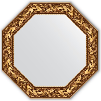 Зеркало Evoform Octagon 788x788 в багетной раме 99мм, византия золото BY 3831
