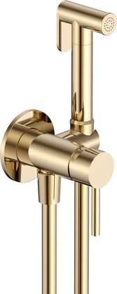 Гигиенический душ AQUAme Siena, скрытый монтаж, латунная лейка, шлифованное золото AQM6217BG