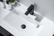 Сливной набор для раковины Aquatek, Push-open круг, с переливом, чёрный матовый AQ6002MB