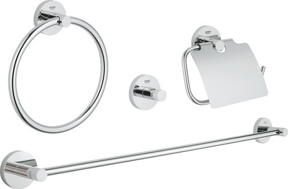 Набор аксессуаров для ванной Grohe Essentials 4 предмета, хром 40776001