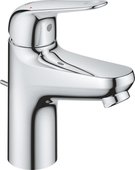Смеситель для раковины Grohe Euroeco, размер S, рычажный донный клапан, хром 23262001