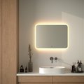 Зеркало с матированием и LED-подсветкой Defesto, 25W, 80x60см, ИК-выключатель, тёплый белый свет DF 3817RH