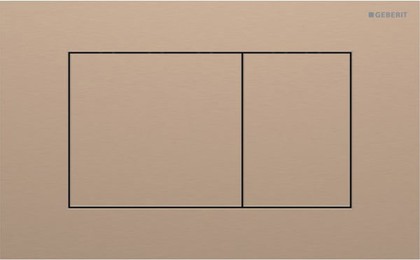 Клавиша для двойного смыва Geberit Sigma40, квадратная, Красное золото / Матированный, с легкоочищаемой поверхностью 115.629.QB.1