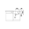 Кухонная мойка Blanco Subline 350/150-U, отводная арматура, магнолия 523742