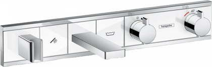 Термостат для ванны Hansgrohe RainSelect внешняя часть, 2 потребителя, белый, хром 15359400
