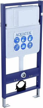 Инсталляция для подвесного унитаза Aquatek Standart 50, без клавиши смыва, звукоизоляционная прокладка INS-0000012
