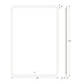 Зеркало с матированием и LED-подсветкой Defesto, 38W, 80x120см, ИК-выключатель, тёплый белый свет DF 3820R