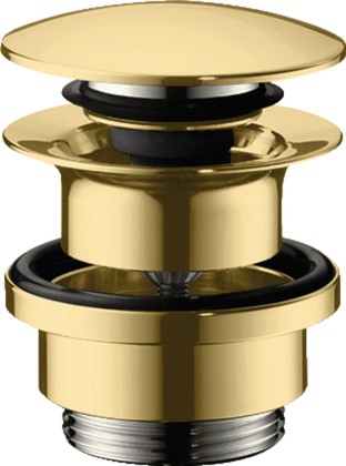 Донный клапан для раковины Hansgrohe Push-Open, полированное золото 50100990