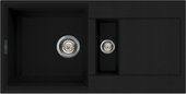 Кухонная мойка оборачиваемая с крылом, гранит, чёрный Omoikiri Sakaime 86-2-BL 4993117