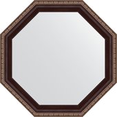 Зеркало Evoform Octagon 490x490 в багетной раме 50мм, махагон с орнаментом BY 3865