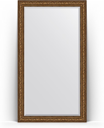 Зеркало Evoform Exclusive Floor 1150x2050 пристенное напольное, с фацетом, в багетной раме 109мм, виньетка состаренная бронза BY 6177