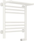 Полотенцесушитель электрический Сунержа Богема 2.0, с полкой, 500x400, МЭМ справа, белый 12-5207-5040
