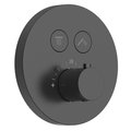 Комплект для душа AQUAme, встраиваемый, термостат, gun metal AQM8401GM
