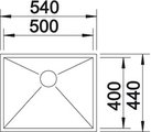 BLANCO ZEROX 500-U Схема с размерами вид сверху
