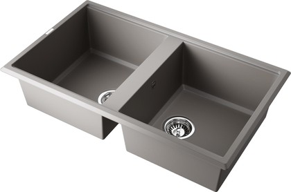 Кухонная мойка Omoikiri Tedori 86-2-GR Tetogranit, leningrad grey 4993572