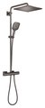 Душевая система Grohe Rainshower SmartActive 310 Cube с термостатом для душа, тёмный графит глянцевый 26837A00