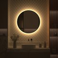 Зеркало с окантовкой Defesto Aura d80, LED подсветка, ИК-выключатель, тёплый белый свет DF 2995R