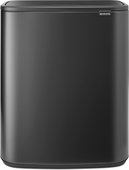 Мусорный бак Brabantia Bo Touch Bin 2x30л, тёмно-серый 233609