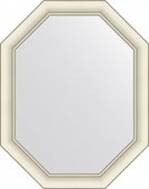 Зеркало Evoform Octagon 56x71, восьмиугольное, в багетной раме, белый с серебром 60мм BY 7434