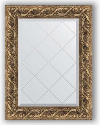 Зеркало Evoform Exclusive-G 560x730 с гравировкой, в багетной раме 84мм, фреска BY 4012