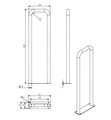 Поручень настенный Aquatek 800x230, стационарный, хром POR-0000006