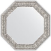 Зеркало Evoform Octagon 766x766 в багетной раме 90мм, волна хром BY 3810