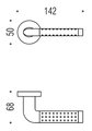 Ручка дверная Colombo Tailla, d50, хром матовый LC51RSB cromo-cromat