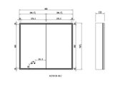 Шкаф зеркало для ванной Aquatek подсветка по периметру, 800x700x133 AQ7803B-MLC
