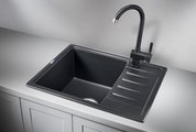Кухонная мойка Granula Standart 5803, 580x500, кварц, Чёрный 5803, ЧЁРНЫЙ