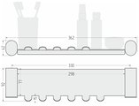 Полка с вешалками Сунержа Round L 360, Матовый белый 30-3020-4360