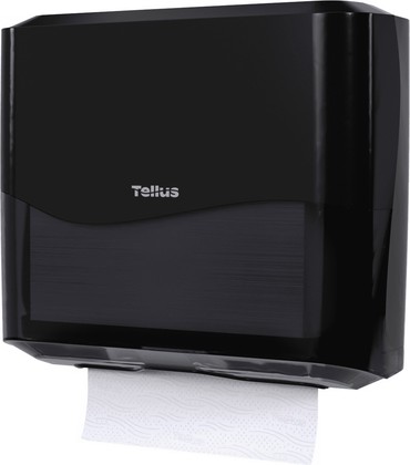 Мини-диспенсер Tellus HT3 для листовых полотенец моносложения, чёрный 913508