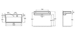 Раковина подвесная Jacob Delafon Terrace 100, с подсветкой, белый EXC9112-00
