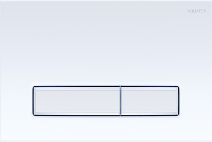Панель смыва Aquatek Slim, клавиши прямоугольные хром, белый глянцевый KDI-0000030