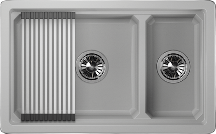 Кухонная мойка Granula Kitchen Space KS-7304U, 730x450, подстольный монтаж, кварц, Арктик 7304U, АРКТИК