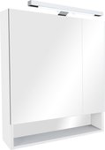 Зеркальный шкаф Roca The Gap 80, с полочкой и светильником, белый матовый ZRU9302750