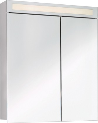 Зеркальный шкаф Dreja Uni 70, с LED-подсветкой, белый 99.9002