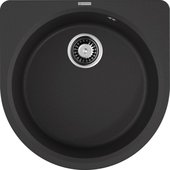 Кухонная мойка Omoikiri Akegata 51-BL, полукруглая, Artgranite, чёрный 4993758